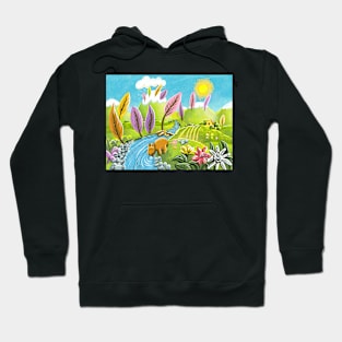 Bear by the river Hoodie